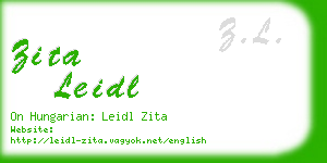 zita leidl business card